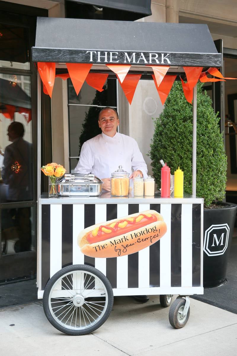 Try a $6 'haute dog' at The Mark's Hotel's street side food cart.  Photo: The Mark Hotel
