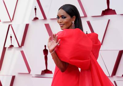 Angela Bassett arrives to the Oscars red carpet for the 93rd Academy Awards in Los Angeles, California, US, April 25, 2021. Reuters