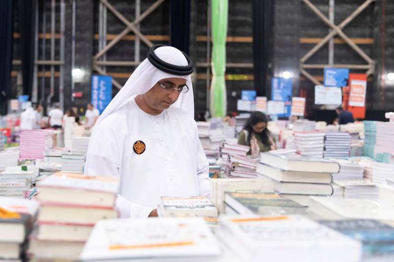 DUBAI, UNITED ARAB EMIRATES - OCTOBER 18, 2018. Mohammed Al Aidaroos, Managing Partner, Ink Readable Books and organizer of Big Bad Wolf.The Big Bad Wolf Sale Dubai has over 3 million brand new, English and Arabic books across all genres, from fiction, non-fiction to children's books, offered at 50%-80% discounts.(Photo by Reem Mohammed/The National)Reporter: ANAM RIZVISection:  NA