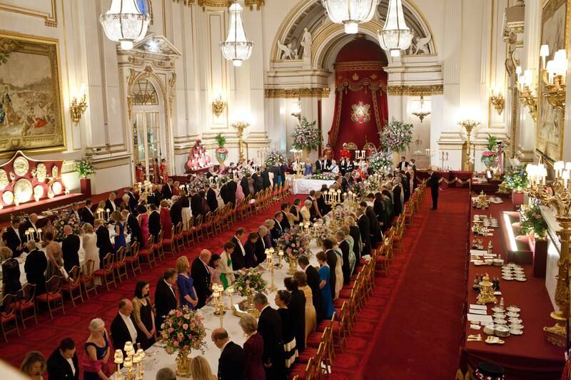 Mr Obama and his wife attend a State Banquet hosted by the queen at Buckingham Palace. Photo: US National Archives
