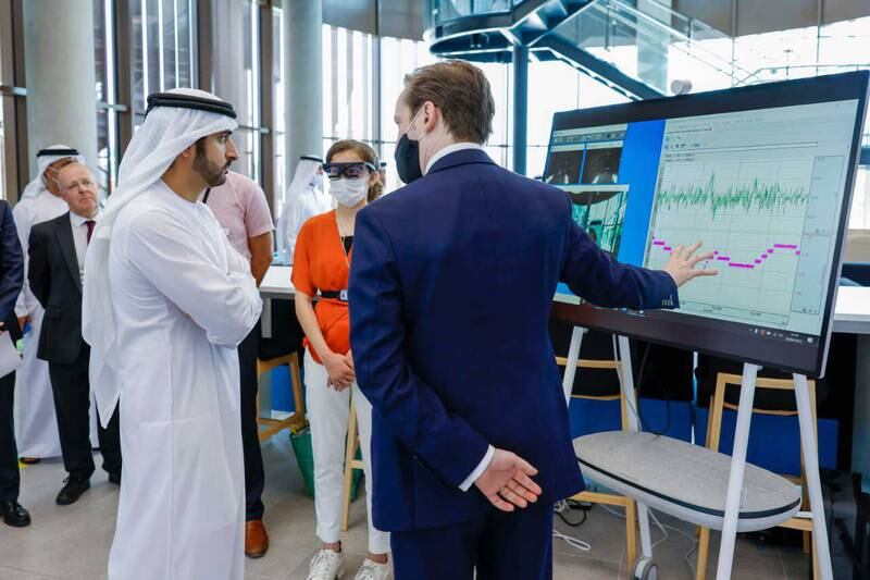The new campus features a floating library, a living laboratory, and tens of thousands of sensors to help achieve a net-zero carbon target by 2035. @HamdanMohammed / Twitter