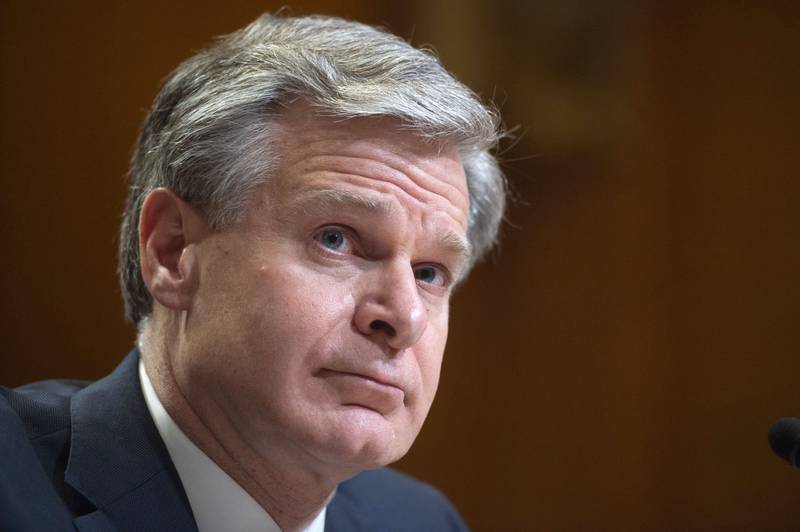  FBI director Christopher Wray. The US Justice Department said it would not pursue criminal charges against former FBI agents who failed to quickly open an investigation into Nassar. AP