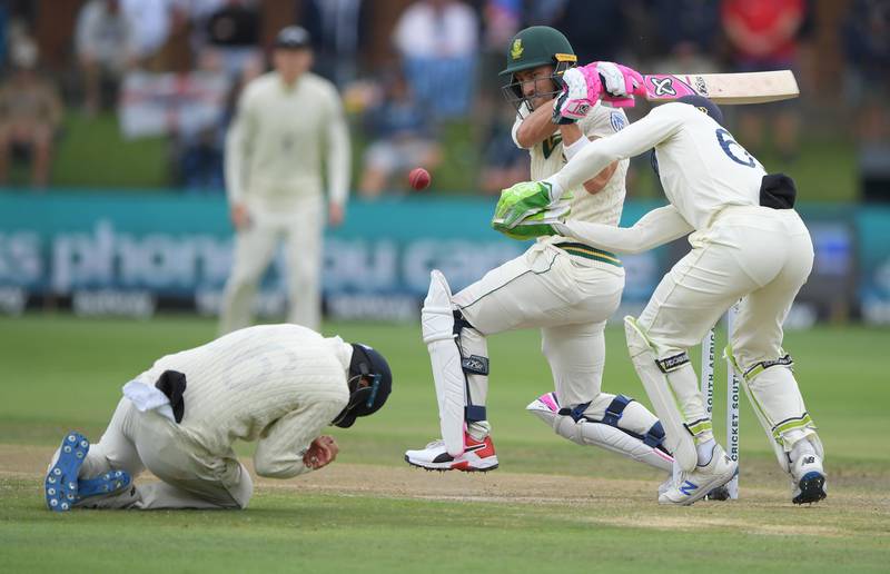 South Africa captain Faf du Plessis goes on the attack. Getty