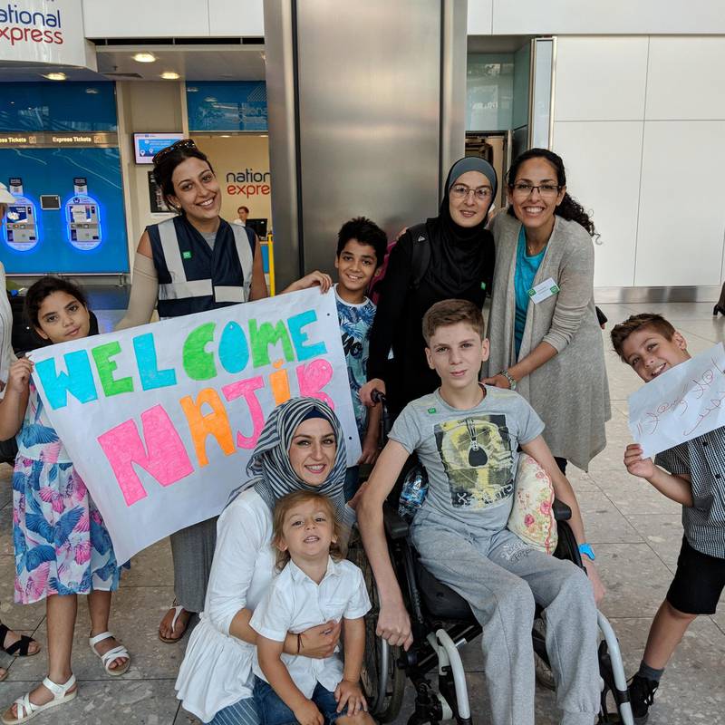Najib Ali arrived in the UK for his surgery this week. Courtesy Goodwill Caravan