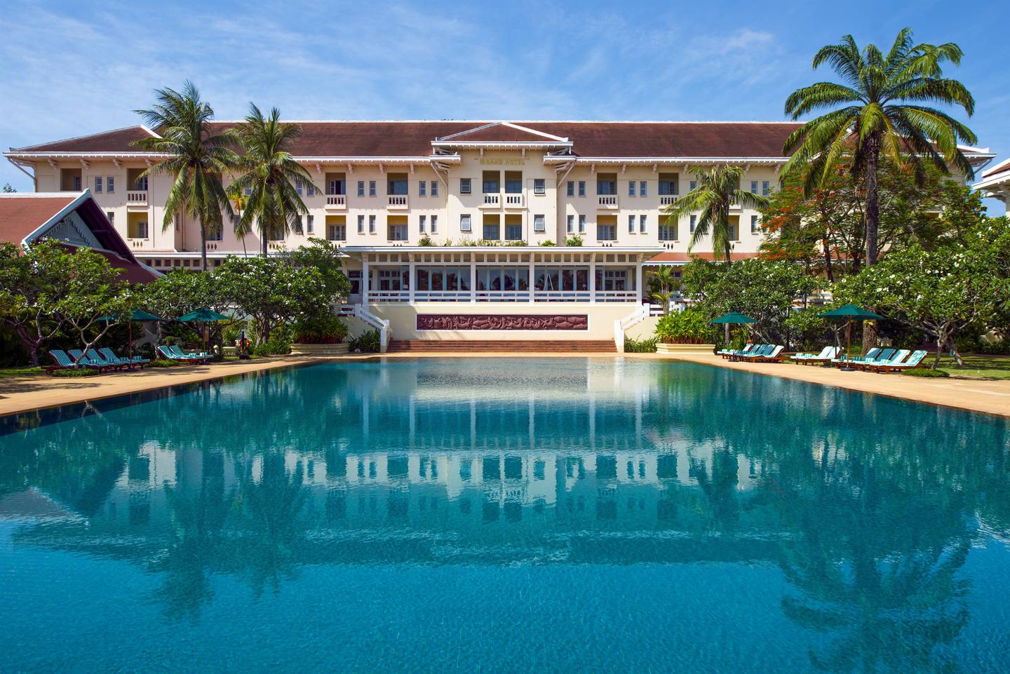 The Grand Hotel D'Angkor in Siem Reap opened in 1932 and is one of the landmark historic hotels of the legendary Grand Tour of Indochina. Raffles Grand Hotel d'Angkor