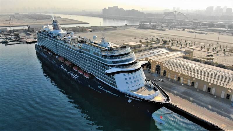 The world’s leading luxury liners are all set to sail for Dubai once again, as the 2021-2022 cruise season kicked off with the arrival of TUI Cruise Line’s 'Mein Schiff 6' at Hamdan bin Mohammed Cruise Terminal, Mina Rashid. All photos: Dubai Media Office