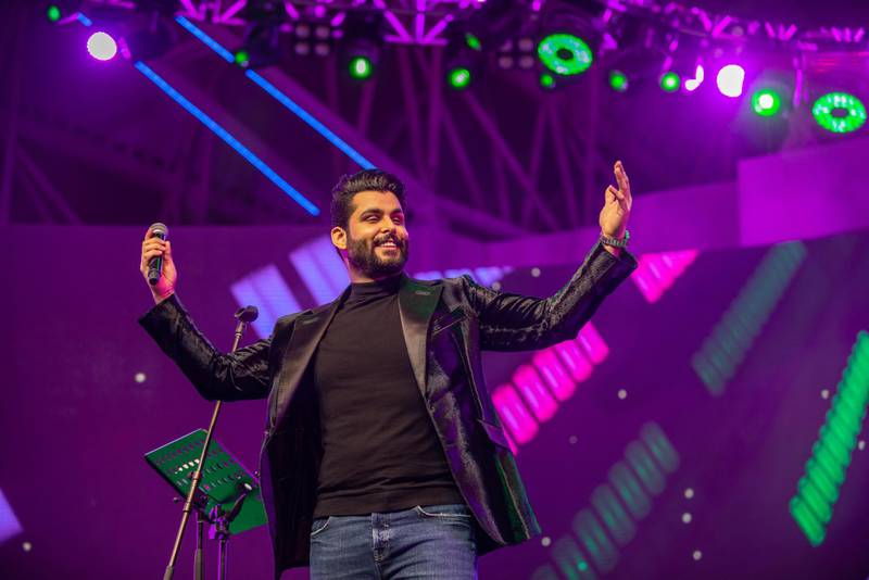 Mahmoud Al Turki performed at Dubai's Global Village on Friday, January 3. Courtesy Global Village 