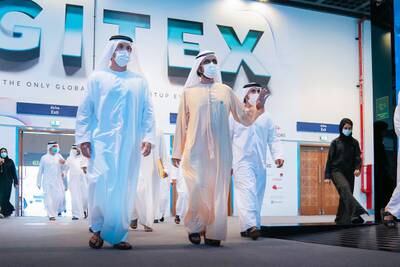 Sheikh Mohammed bin Rashid, Vice President and Ruler of Dubai, visits Gitex Global in 2020. Wam