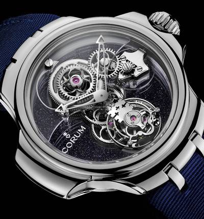 Corum's Concept Watch has a flying tourbillion held in sapphire glass plates to give the appearance of floating. Photo: Corum