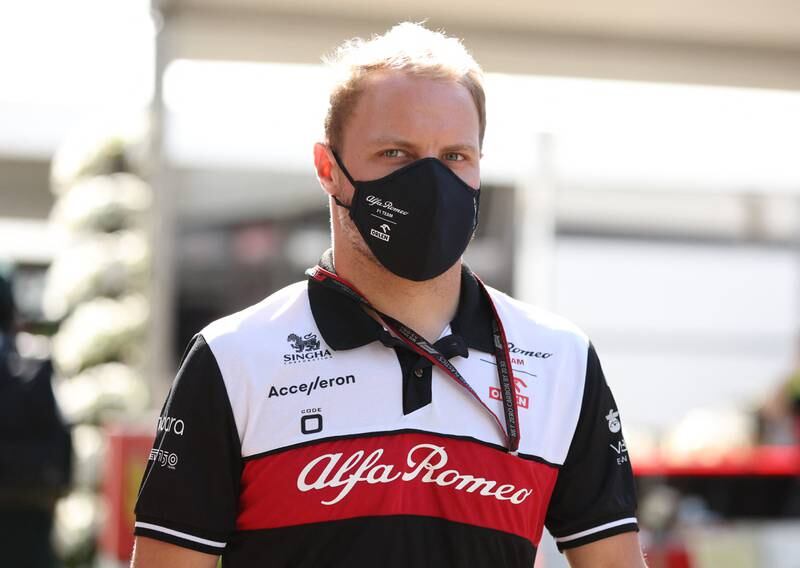 Alfa Romeo driver Valtteri Bottas arrives at the Melbourne Grand Prix Circuit. Reuters