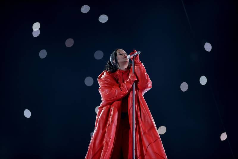 The singer performed during half-time of Super Bowl LVII between the AFC champion Kansas City Chiefs and the NFC champion Philadelphia Eagles at State Farm Stadium in Glendale, Arizona. EPA