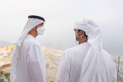 Sheikh Mohamed bin Zayed takes in the far-reaching views.