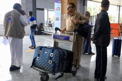Yemeni Muslims prepare to board a flight heading to Makkah. AFP