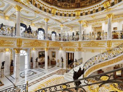The property - nicknamed the Marble Palace by the selling agents - was built using an estimated Dh80-Dh100 million worth of Italian marble