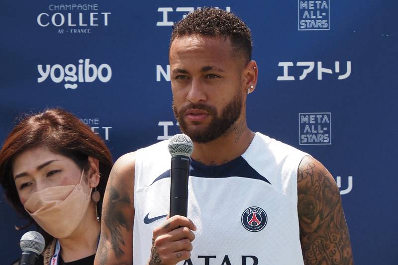 Neymar answers a question. AFP