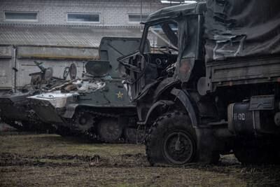 Russian military vehicles with the letter 'Z' painted on them. Reuters