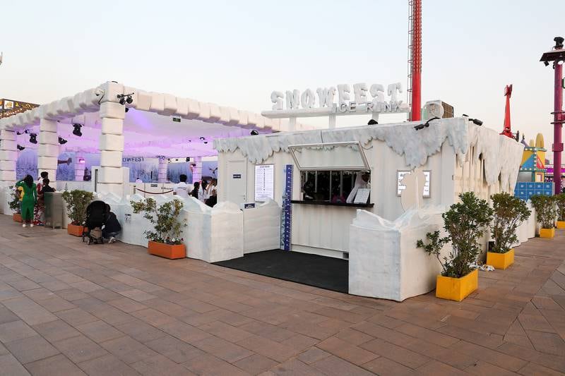 Snowfest Ice Rink at Global Village. Pawan Singh / The National
