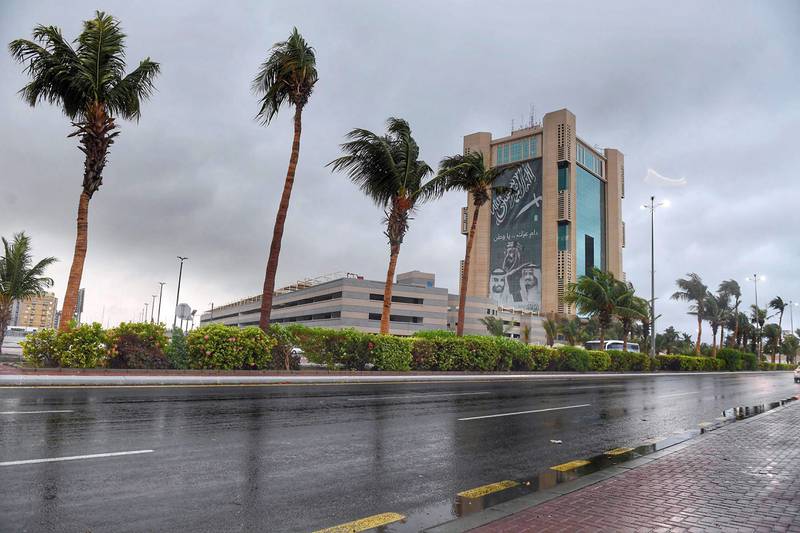 Heavy rain in Jeddah last month. Another deluge has hit the region, as well as other parts of Saudi Arabia. Reuters