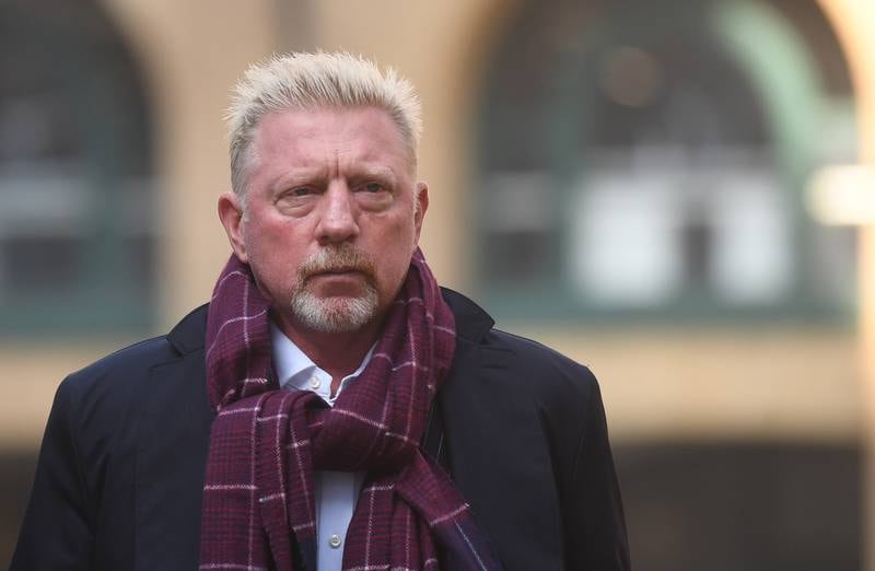 Former Wimbledon Champion and sports commentator Boris Becker arrives at Southwark Crown Court in London on March 24. EPA