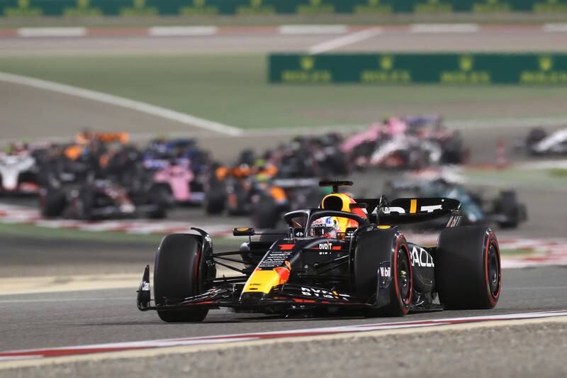 Max Verstappen of Red Bull at the Bahrain International Circuit on Sunday. Getty