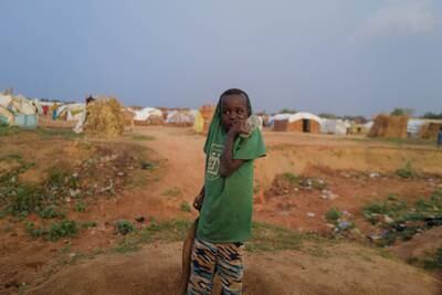 A boy who fled the conflict in Geneina, in Sudan's Darfur region. Reuters