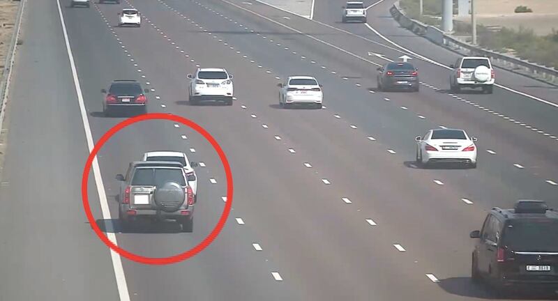 Abu Dhabi Police have reminded motorists to keep a safe distance between vehicles. Photo: Wam