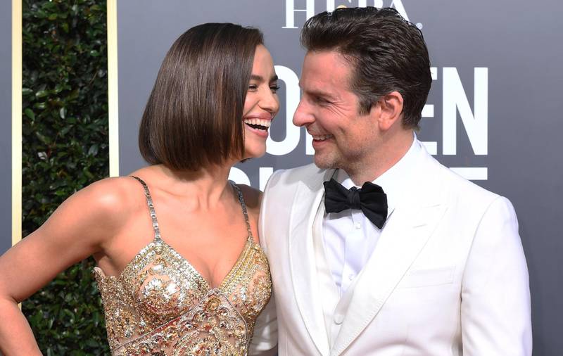 Best Actor and Best Director nominee for A Star is Born Bradley Cooper and his partner Irina Shayk. AFP