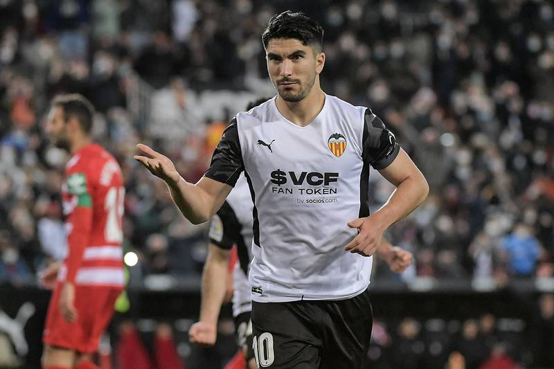 =11) Carlos Soler (Valencia) 11 goals in 32 games. AFP