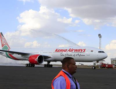 Kenya Airways has signed an agreement with Etihad Airways Engineering for maintenance of its biggest aircraft. Noor Khamis / Reuters