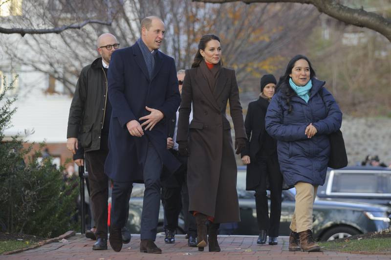 Prince William and Kate visit the Harbor Defences of Boston