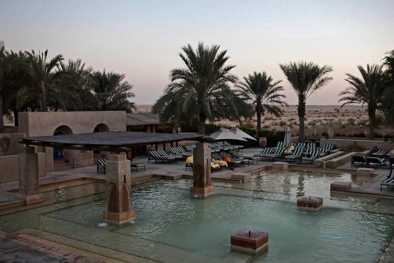 Dubai, UAE, October 9, 2014:Satori Spa is located inside of the ultra luxurious Bab Al Shams Resort. Seen here is the resort's pool which is a stone's throw away from the spa. Lee Hoagland/The National