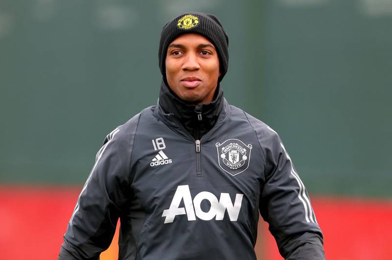 Manchester United's Ashley Young during the training session at the AON Training Complex, Manchester.