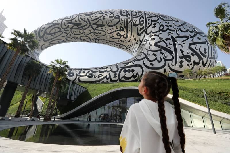Dubai's Museum of the Future has welcomed one million visitors over the past year. Chris Whiteoak / The National