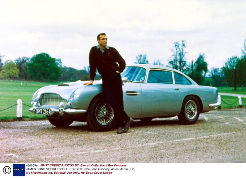 No Merchandising. Editorial Use Only. No Book Cover Usage
Mandatory Credit: Photo by Everett Collection / Rex Features (424659e)
'GOLDFINGER' 1964 Sean Connery, Aston Martin DB5,
JAMES BOND VEHICLES

