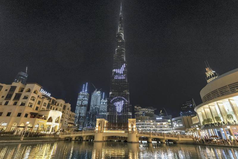 Dubai, United Arab Emirates - Reporter: Salam Al Amir: The Burj Khalifa is lit up for Australia. Wednesday, January 15th, 2020. Burj Khalifa, Dubai. Chris Whiteoak / The National