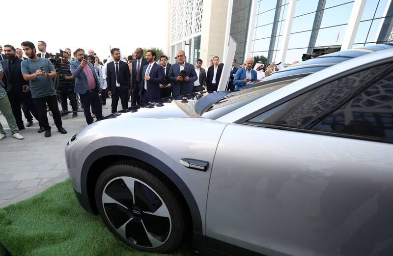 The car was revealed at Sharjah Research Technology and Innovation Park, Sharjah. 
