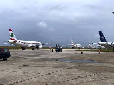 Jets parked at Beirut Rafic Hariri International Airport in Lebanon. Lebanese Plane Spotters / Facebook