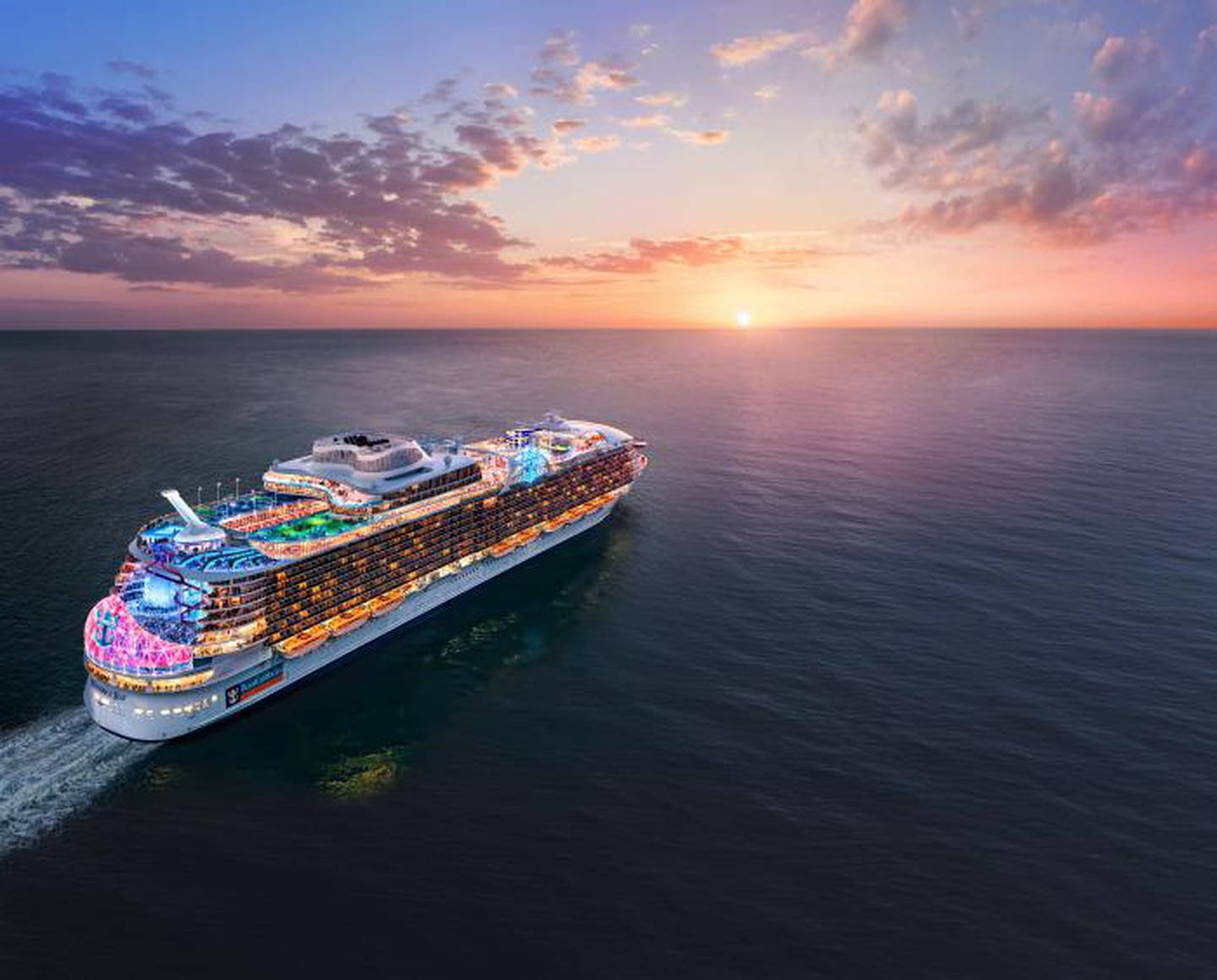 The 'Wonder of the Seas' is set to be the world's largest cruise ship when it is completed in 2022 and has plans to sail via Dubai. Courtesy Royal Caribbean