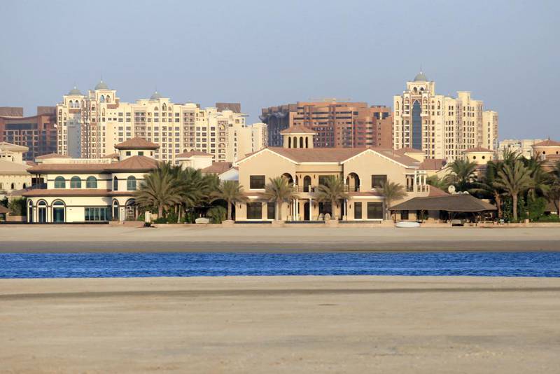 Dubai's Palm Jumeirah villas. Sarah Dea / The National