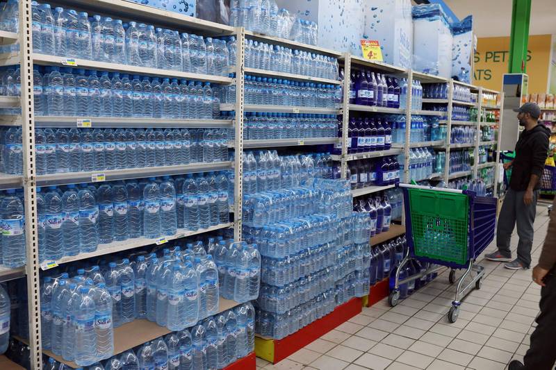 Bottles of Sidi Ali are seen in a supermarket in Rabat, Morocco, May 1, 2018. Picture taken May 1, 2018. REUTERS/Youssef Boudlal