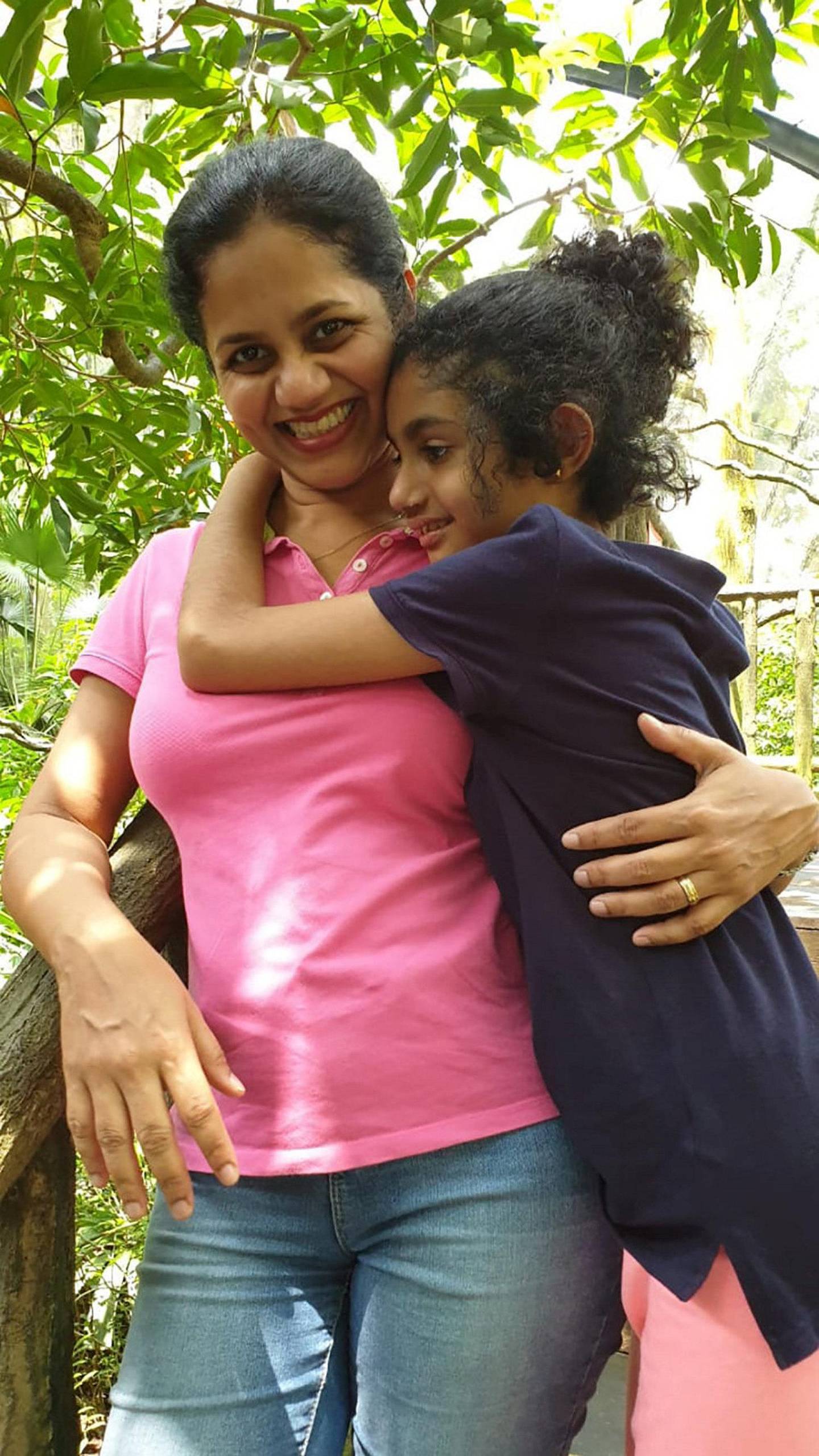 Neeti Rodrigues let her relief known only after reaching home and reuniting with her daughter Nicole. Courtesy: Rodrigues family
