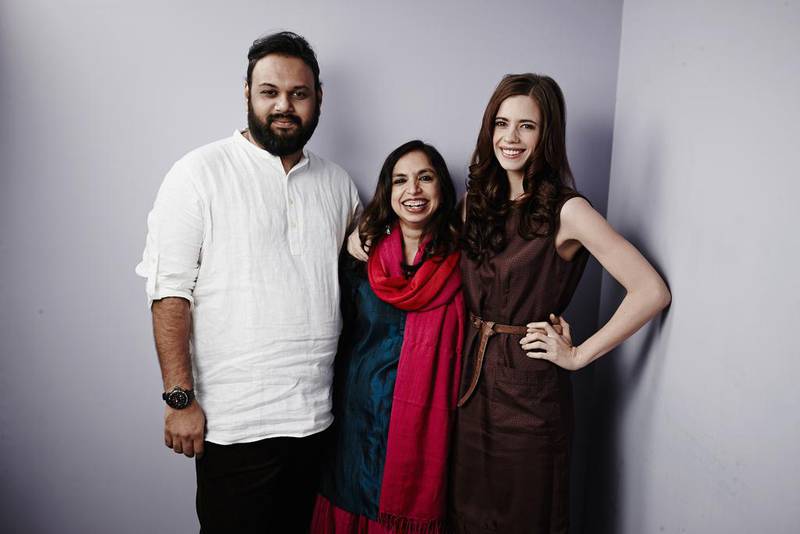 From left, the screenwriter Nilesh Maniyar, the director Shonali Bose and the actress Kalki Koechlin of Margarita, with a Straw at the 2014 Toronto International Film Festival. Maarten de Boer / Getty Images