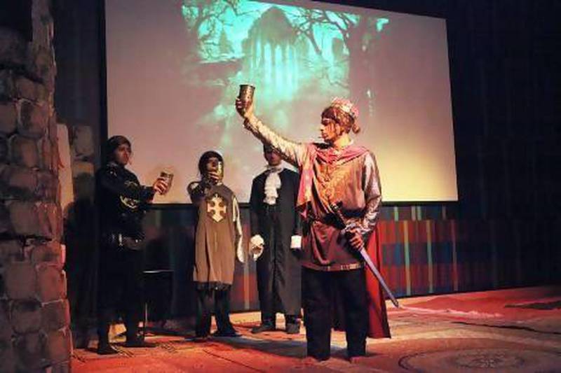 Students from the Petroleum Institute perform an adapted version of Macbeth. Fatima Al Marzooqi / The National
