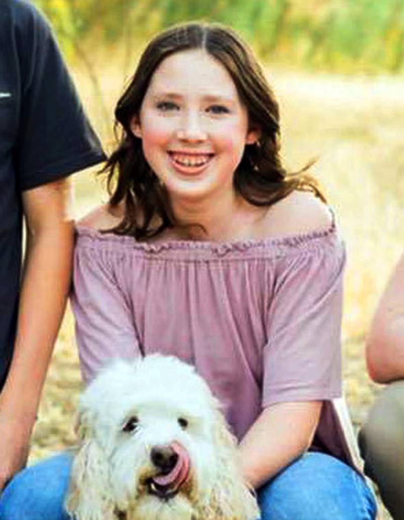 This undated photo provided by the Muehlberger family shows Gracie Anne Muehlberger, 15. She is one of two students who died when Nathaniel Tennosuke Berhow opened fire at Saugus High School in Santa Clarita, Calif., Thursday, Nov. 14, 2019. Berhow, 16, planned the attack at the Southern California high school, but investigators were so far unable to find out why he brought a gun to campus and opened fire, authorities said Friday. (Muehlberger family via AP)