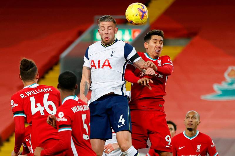 Toby Alderweireld - 5: The Dutchman was unfortunate to deflect Salah’s shot into the net but could have done much better at blocking off Firmino before the winner. A good performance undermined by two crucial moments. AFP