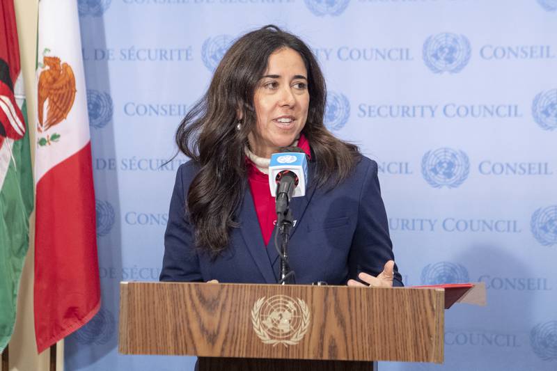 UAE envoy Lana Nusseibeh was frank in her remarks before the UN body on Tuesday. UN photo via AP