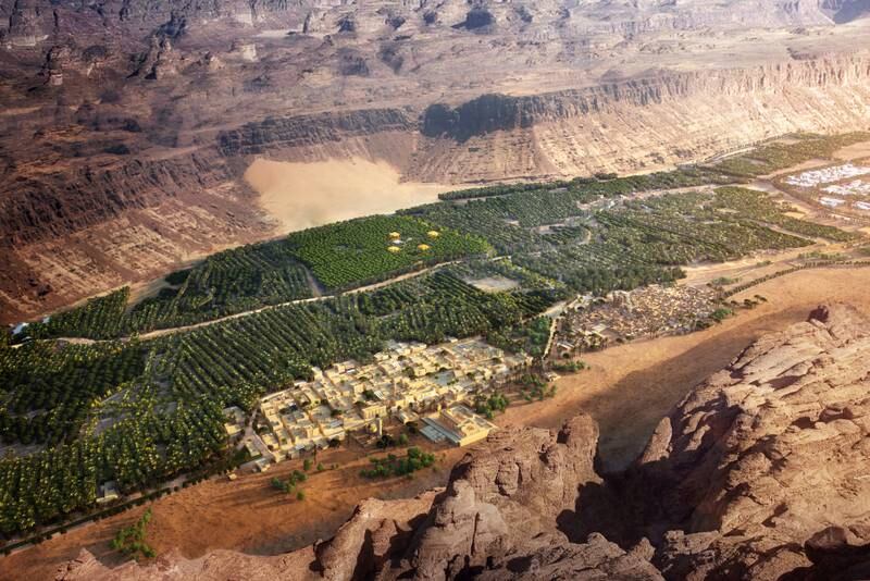 A view of AlUla Old Town district from above. Photo: RCU AlUla