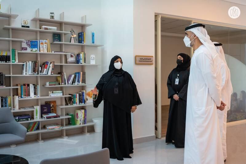 Sheikh Khaled bin Mohamed visits Jebel Hafeet Community Centre in Al Ain.