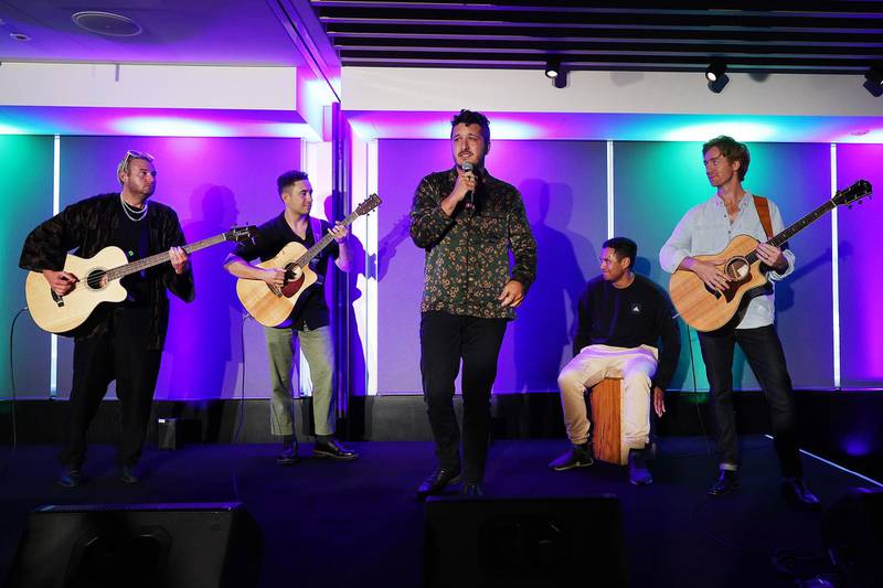 Six60 perform during the 'New Zealand at Expo 2020 event'. Getty Images