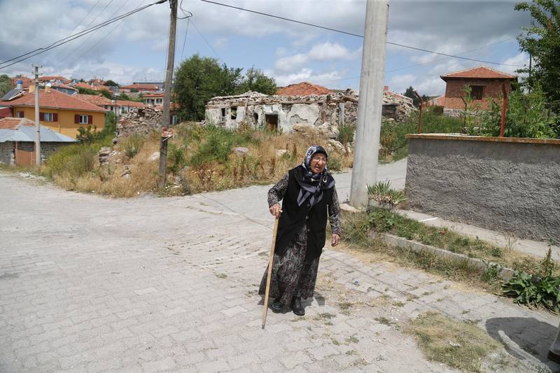 An elderly resident walks in Kalfat. This sleepy Turkish village lays a claim as strong as any to be the ancestral home of UK politician Boris Johnson. EPA Special Commission